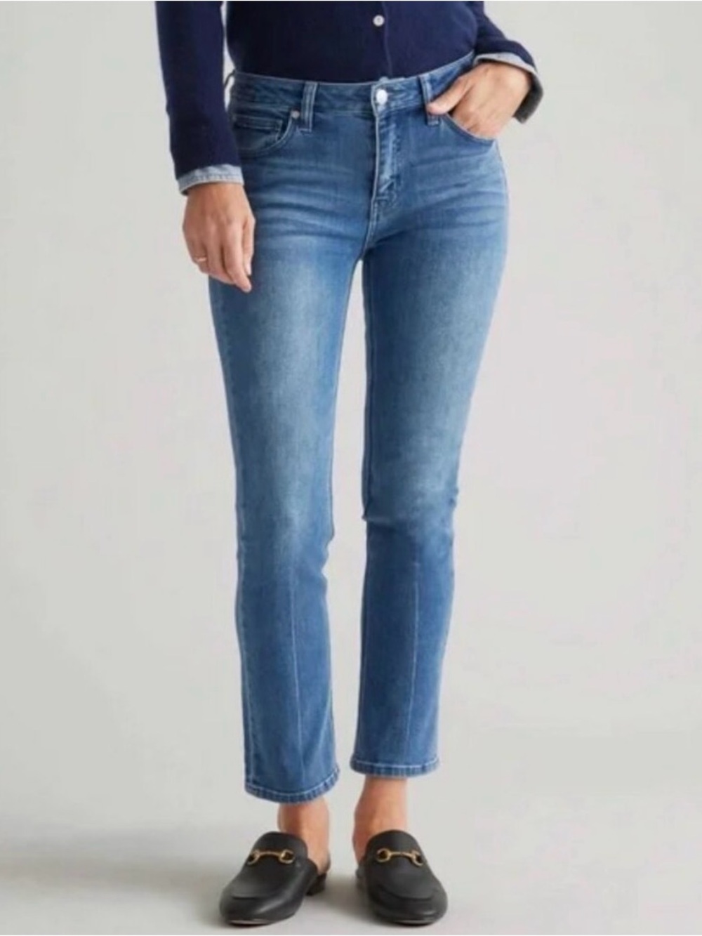 Quince Luna Stretch Slim Straight Organic Cotton Jeans Womens Size 32